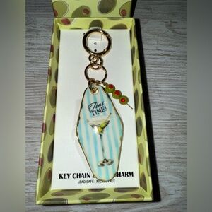 Martini Keychain New with tags and box